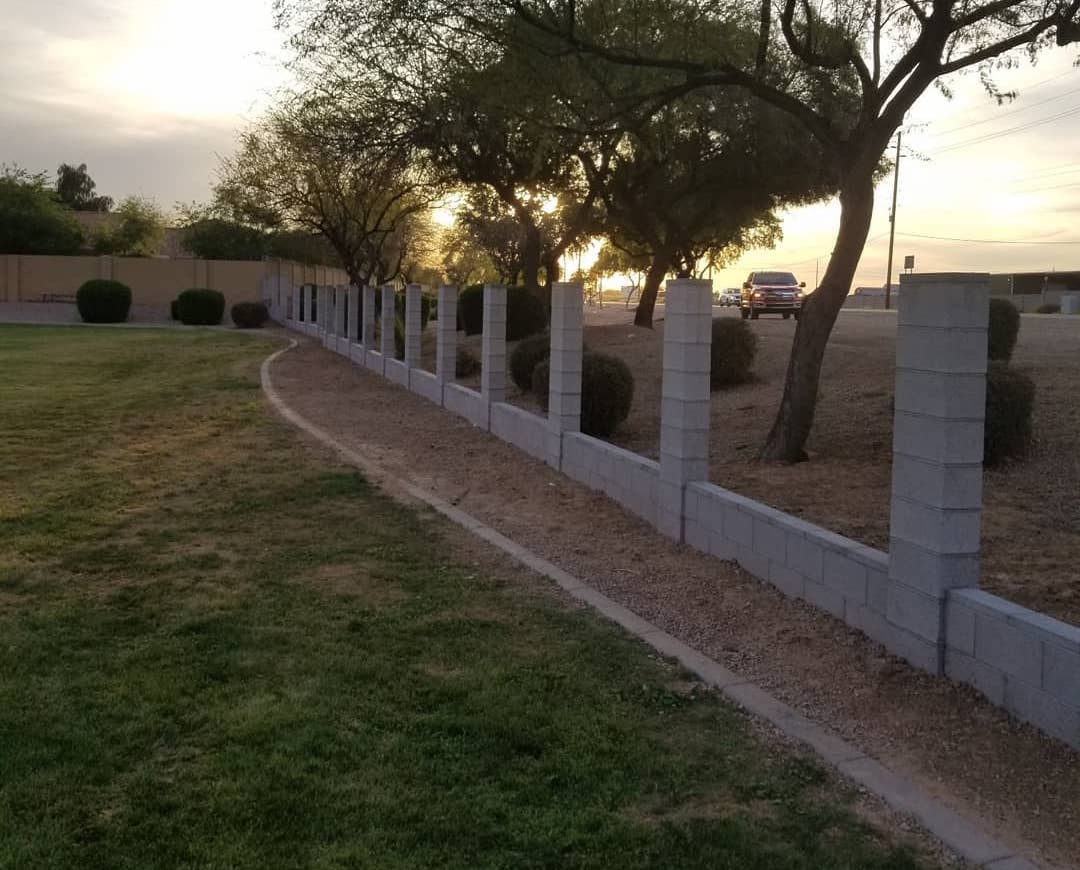 Photo of masonry wall work